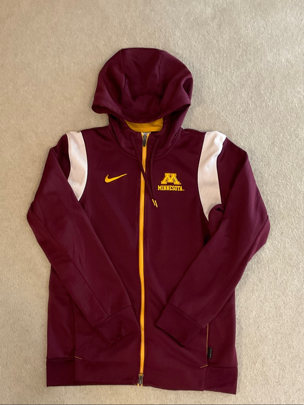 Nike Maroon and Gold Minnesota Full-Zip Hoodie